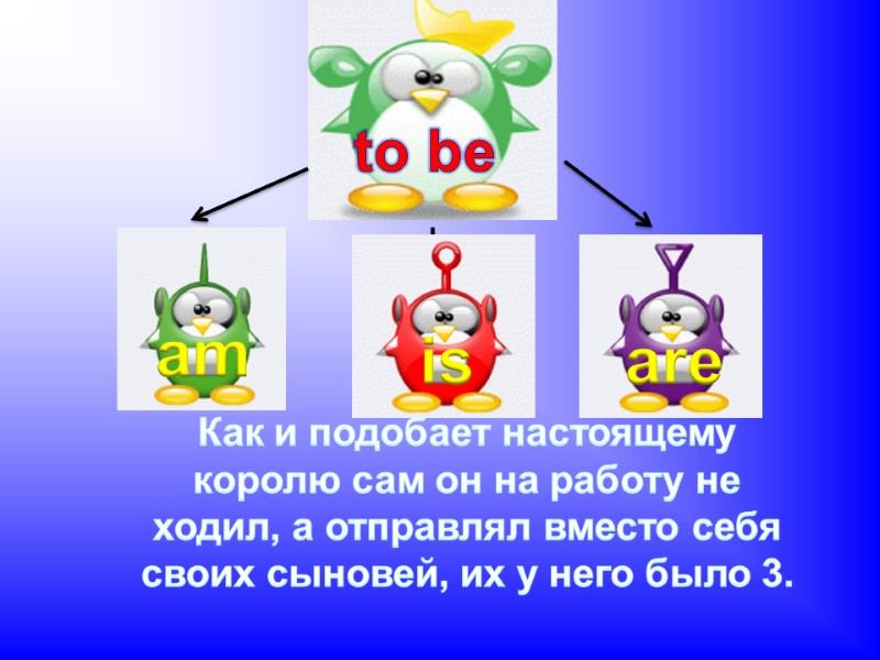 Как и подобает настоящему королю сам он на работу не ходил, а отправлял вместо